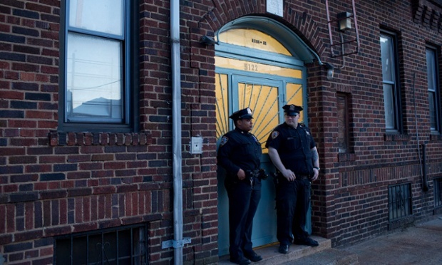 Black males make up only 6.86% of the 2015 Police Academy recruit class. Photograph: Andrew Lichtenstein